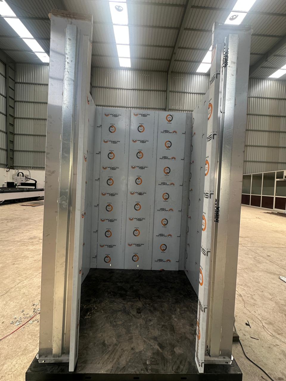 Elevator cabin frame — in-house assembly
